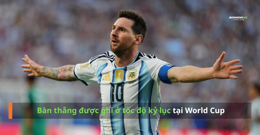 Bàn thắng được ghi ở tốc độ kỷ lục tại World Cup