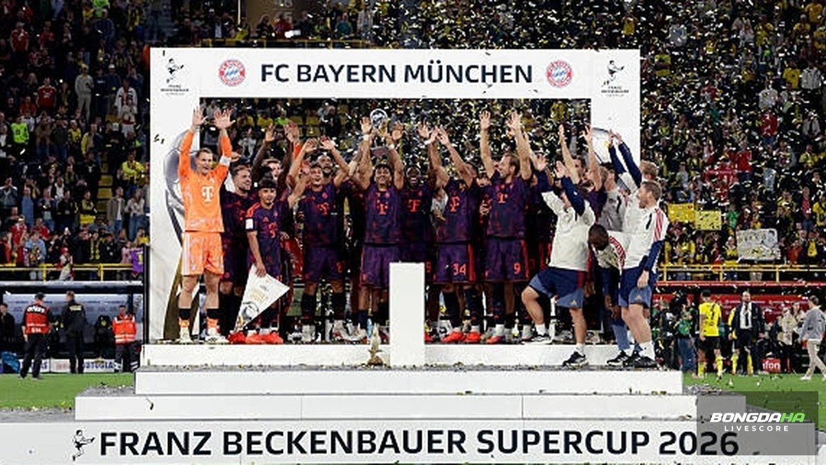 Hạ gục Dortmund ngay tại Signal Iduna Park, Bayern Munich đoạt Siêu cúp Đức
